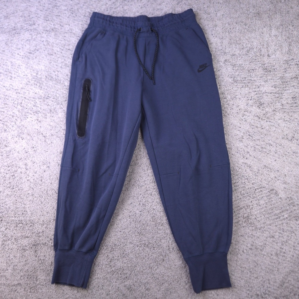 Nike Tech Fleece Joggers Womens Large Sweatpants Pants Blue Sportswear Tapered